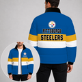 [SPECIAL OFFER] NEW CUSTOMIZED NFL14 PSB PITTSBURGH STEELERS PUFFER JACKET