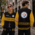 [SPECIAL OFFER] NEW CUSTOMIZED NFL14 PSB PITTSBURGH STEELERS SATIN VARSITY & BASEBALL JACKET