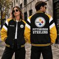 [SPECIAL OFFER] NEW CUSTOMIZED NFL14 PSB PITTSBURGH STEELERS SATIN VARSITY & BASEBALL JACKET