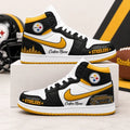 [SPECIAL OFFER] NEW CUSTOMIZED NFL14 PSB PITTSBURGH STEELERS AIR JORDAN 1