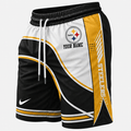 [SPECIAL OFFER] NEW CUSTOMIZED NFL14 PSB PITTSBURGH STEELERS SHORT PANTS
