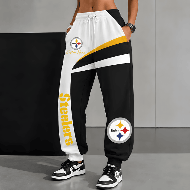 [SPECIAL OFFER] NEW CUSTOMIZED NFL14 PSB PITTSBURGH STEELERS SWEATPANTS