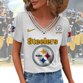 [SPECIAL OFFER] NEW CUSTOMIZED NFL14 PSB PITTSBURGH STEELERS V-NECK SHIRT