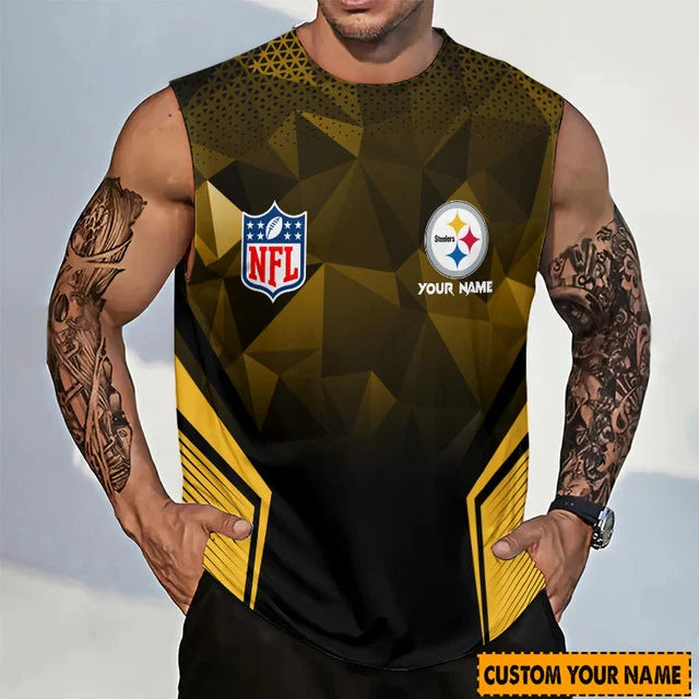 [SPECIAL OFFER] NEW CUSTOMIZED NFL14 PSB PITTSBURGH STEELERS MEN'S GYM SHIRT