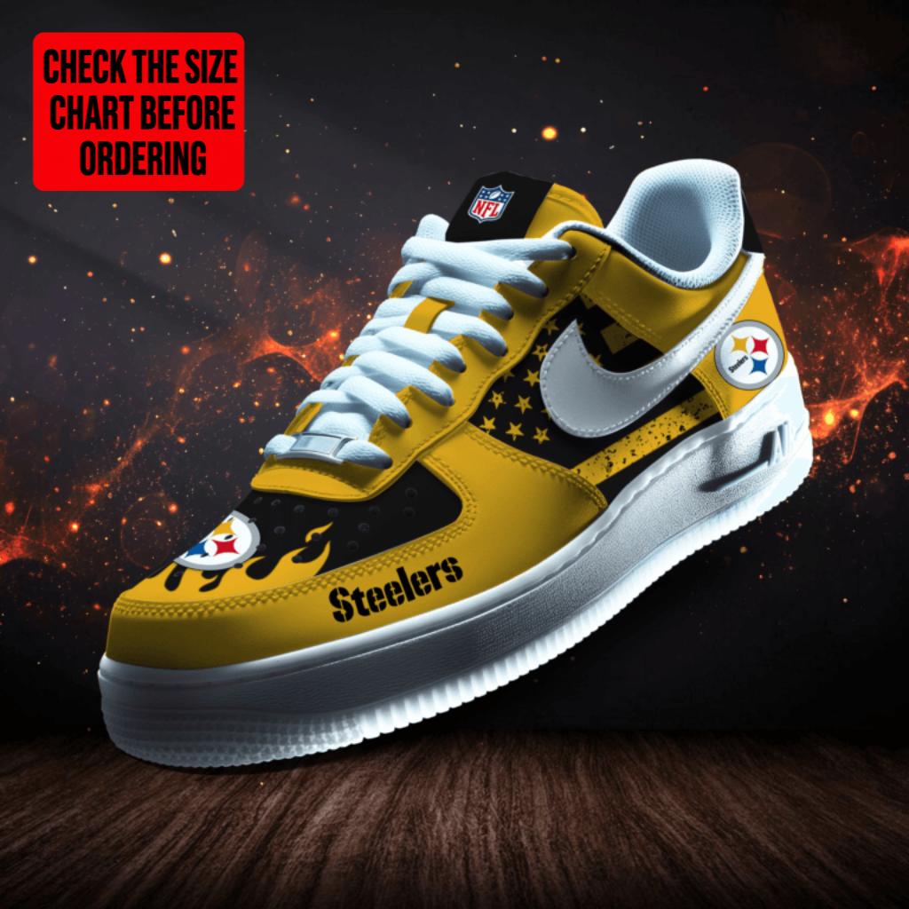 [SPECIAL OFFER] NEW CUSTOMIZED NFL14 PSB PITTSBURGH STEELERS AF1 SNEAKERS