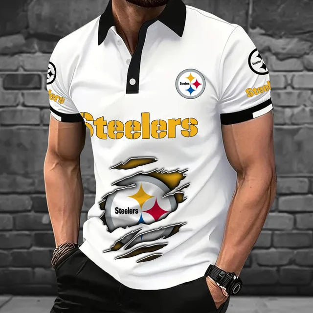 [SPECIAL OFFER] NEW CUSTOMIZED NFL14 PSB PITTSBURGH STEELERS POLO SHIRT