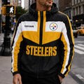[SPECIAL OFFER] NEW CUSTOMIZED NFL14 PSB PITTSBURGH STEELERS WINDBREAKER JACKET