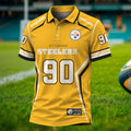 [SPECIAL OFFER] NEW CUSTOMIZED NFL14 PSB PITTSBURGH STEELERS POLO SHIRT