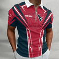 [SPECIAL OFFER] NEW CUSTOMIZED NFL15 HTT HOUSTON TEXANS ZIP POLO SHIRT