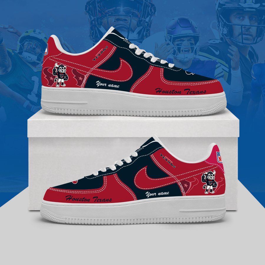 [SPECIAL OFFER] NEW CUSTOMIZED NFL15 HTT HOUSTON TEXANS AF1 SHOES