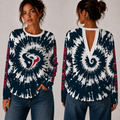 [SPECIAL OFFER] NEW CUSTOMIZED NFL15 HTT HOUSTON TEXANS WOMEN'S BACK V-CUT LONG-SLEEVE SHIRT