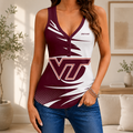 [FAN FAVORITE] NEW CUSTOMIZED NCAA FBS15 VTH VIRGINIA TECH HOKIES WOMEN'S V-NECK TANK TOP