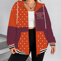 [FAN FAVORITE] NEW CUSTOMIZED NCAA FBS15 VTH VIRGINIA TECH HOKIES ZIP HOODIE