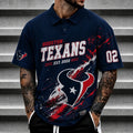 [SPECIAL OFFER] NEW CUSTOMIZED NFL15 HTT HOUSTON TEXANS POLO SHIRT