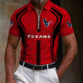 [SPECIAL OFFER] NEW CUSTOMIZED NFL15 HTT HOUSTON TEXANS ZIP POLO SHIRT
