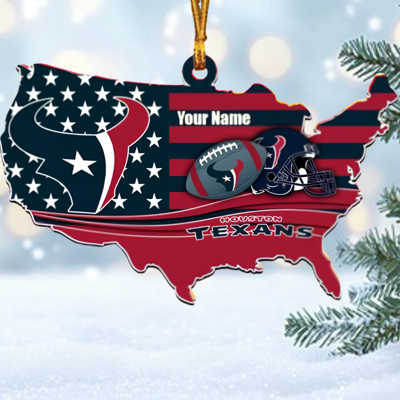 [SPECIAL OFFER] NEW CUSTOMIZED NFL15 HTT HOUSTON TEXANS CHRISTMAS ACRYLIC ORNAMENT