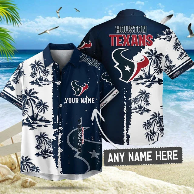 [SPECIAL OFFER] NEW CUSTOMIZED NFL15 HTT HOUSTON TEXANS UNISEX HAWAIIAN SHIRT & SHORTS SET