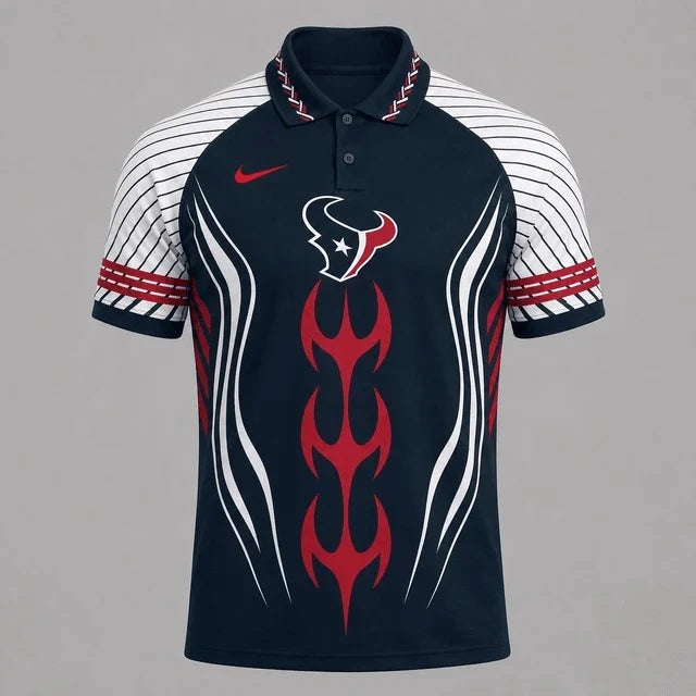 [SPECIAL OFFER] NEW CUSTOMIZED NFL15 HTT HOUSTON TEXANS POLO SHIRT