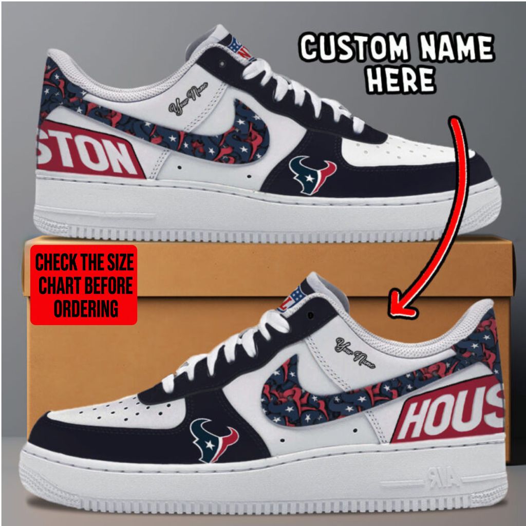 [SPECIAL OFFER] NEW CUSTOMIZED NFL15 HTT HOUSTON TEXANS AF1 SNEAKERS