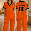 [SPECIAL OFFER] NEW CUSTOMIZED NFL16 CCB CINCINNATI BENGALS SHORT SLEEVE & LONG PANTS PAJAMAS SET