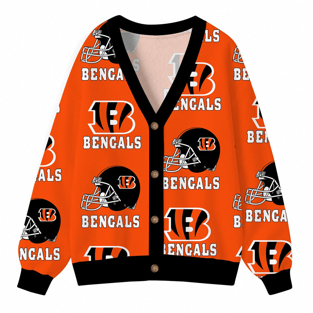 [SPECIAL OFFER] NEW CUSTOMIZED NFL16 CCB CINCINNATI BENGALS CARDIGAN