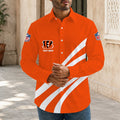 [SPECIAL OFFER] NEW CUSTOMIZED NFL16 CCB CINCINNATI BENGALS MEN'S LONG SLEEVE BUTTON-UP SHIRT