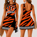 [SPECIAL OFFER] NEW CUSTOMIZED NFL16 CCB CINCINNATI BENGALS WOMEN'S SUMMER SKORT DRESS