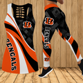 [SPECIAL OFFER] NEW CUSTOMIZED NFL16 CCB CINCINNATI BENGALS HOLLOW TANK TOP & LEGGINGS SET