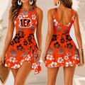 [SPECIAL OFFER] NEW CUSTOMIZED NFL16 CCB CINCINNATI BENGALS WOMEN'S SUMMER SKORT DRESS