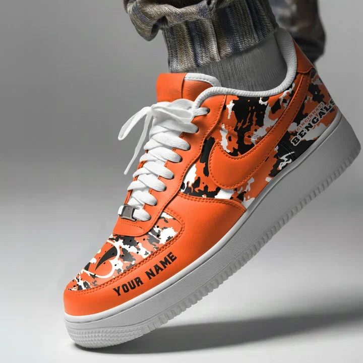 [SPECIAL OFFER] NEW CUSTOMIZED NFL16 CCB CINCINNATI BENGALS AF1 SNEAKERS