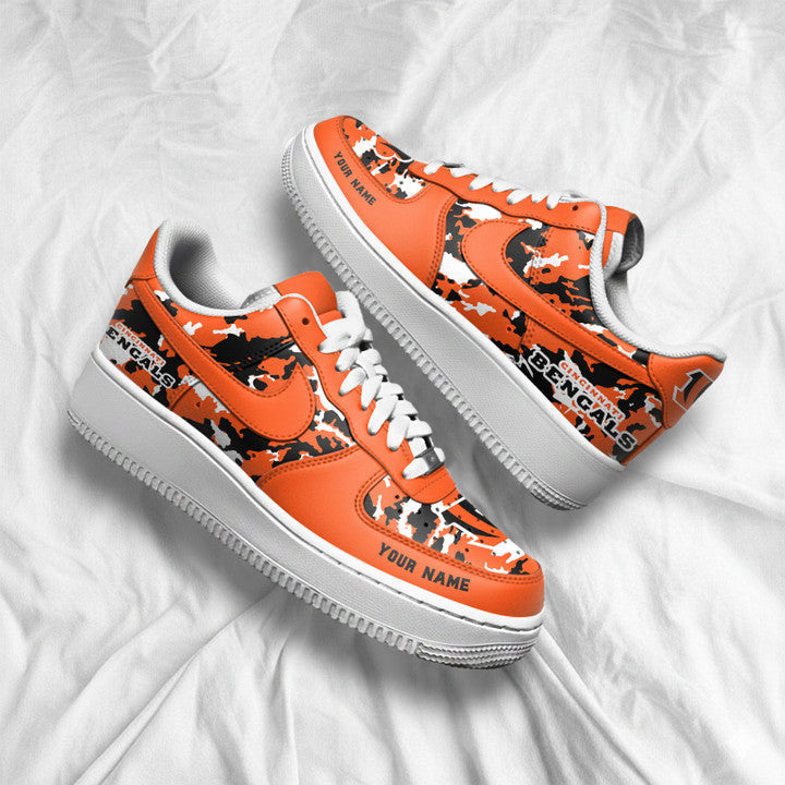 [SPECIAL OFFER] NEW CUSTOMIZED NFL16 CCB CINCINNATI BENGALS AF1 SNEAKERS
