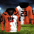 [SPECIAL OFFER] NEW CUSTOMIZED NFL16 CCB CINCINNATI BENGALS QUARTER ZIP HOODIE