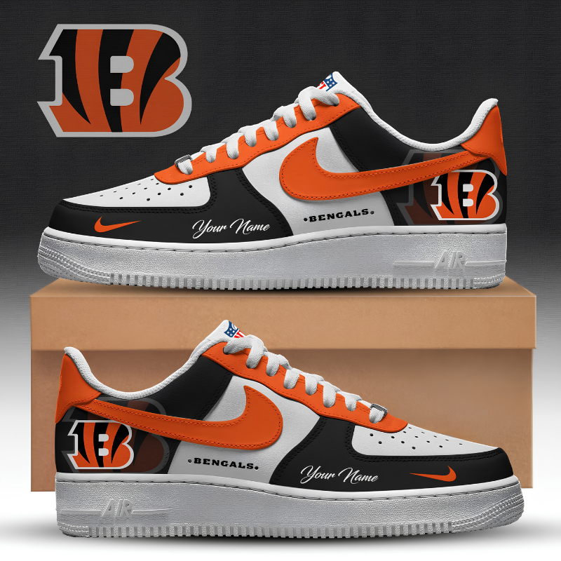 [SPECIAL OFFER] NEW CUSTOMIZED NFL16 CCB CINCINNATI BENGALS AF1 SNEAKERS