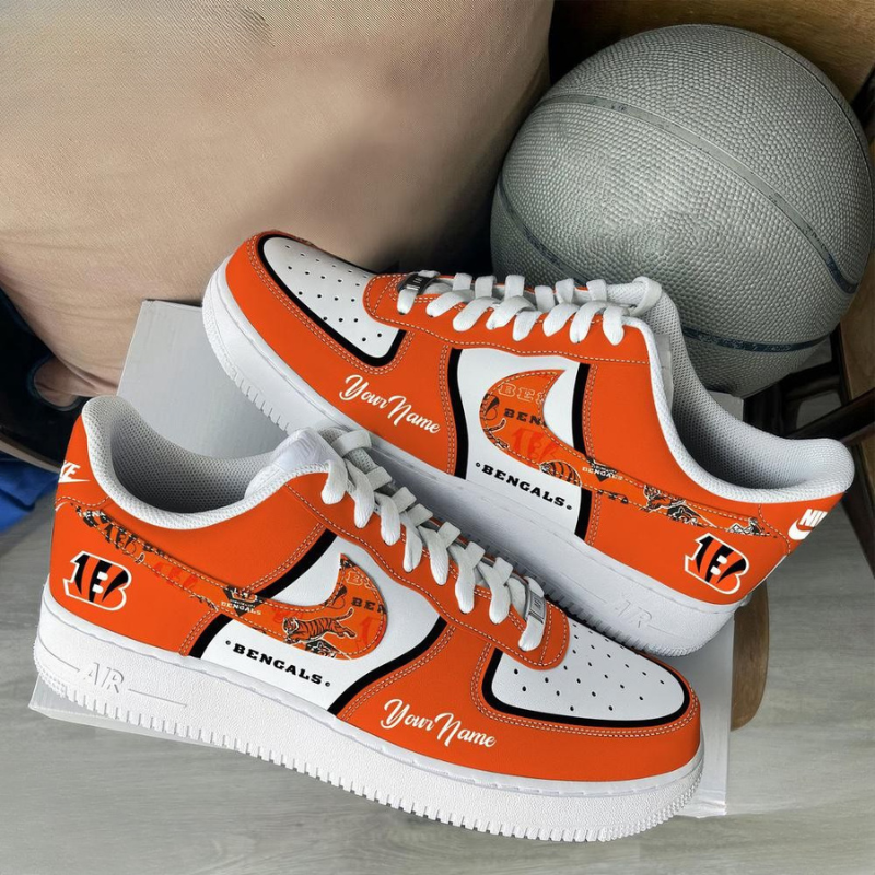[SPECIAL OFFER] NEW CUSTOMIZED NFL16 CCB CINCINNATI BENGALS AF1 SNEAKERS