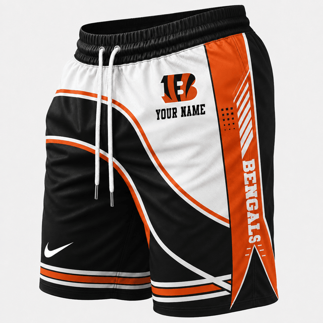 [SPECIAL OFFER] NEW CUSTOMIZED NFL16 CCB CINCINNATI BENGALS SHORT PANTS