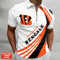 [SPECIAL OFFER] NEW CUSTOMIZED NFL16 CCB CINCINNATI BENGALS ZIP POLO SHIRT