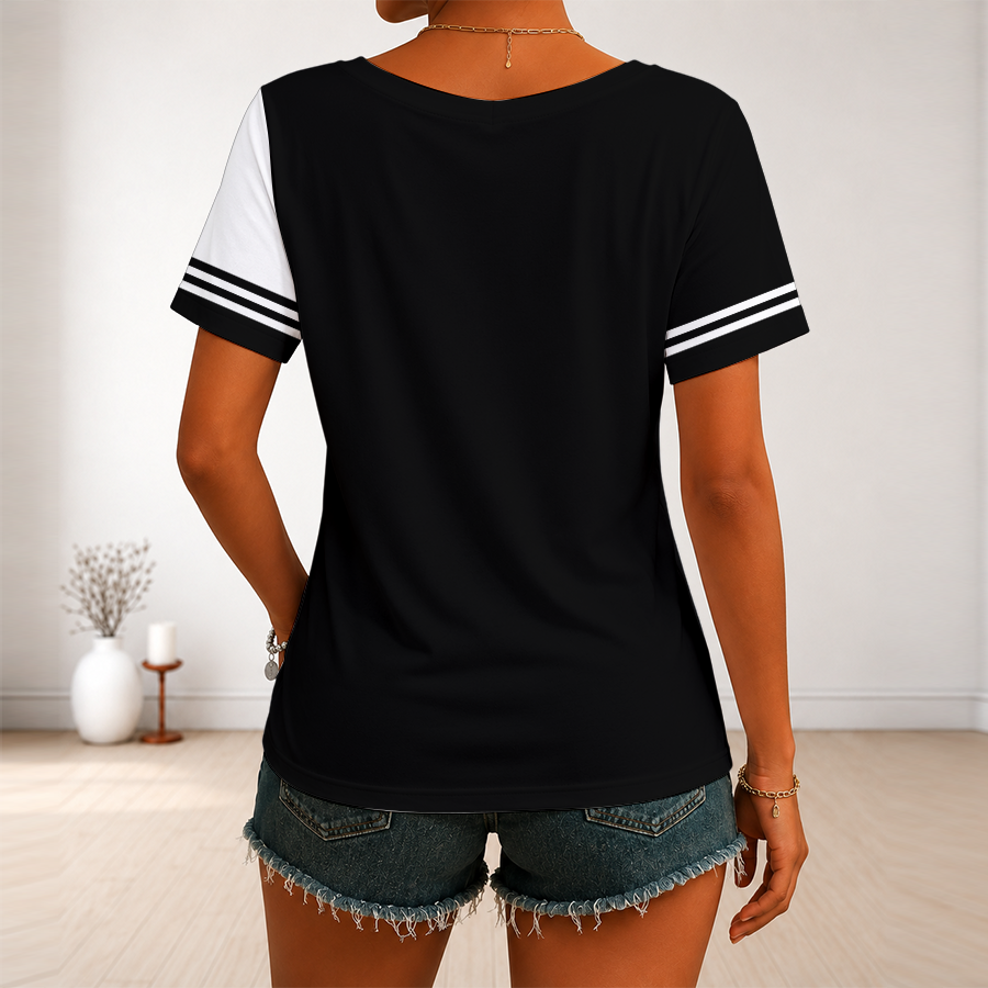 [SPECIAL OFFER] NEW CUSTOMIZED NFL16 CCB CINCINNATI BENGALS V-NECK FEMALE SHIRT