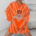 [SPECIAL OFFER] NEW CUSTOMIZED NFL16 CCB CINCINNATI BENGALS UNISEX SWEATSHIRT & SHORTS SET