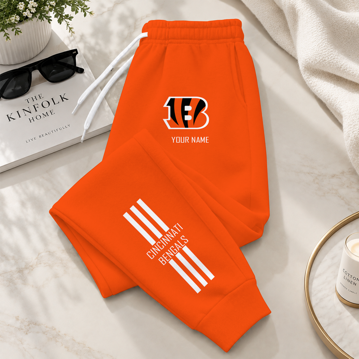 [SPECIAL OFFER] NEW CUSTOMIZED NFL16 CCB CINCINNATI BENGALS SWEATPANTS