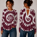 [FAN FAVORITE] NEW CUSTOMIZED NCAA FBS16 TAA TEXAS A&M AGGIES WOMEN'S BACK V-CUT LONG-SLEEVE SHIRT