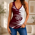 [FAN FAVORITE] NEW CUSTOMIZED NCAA FBS16 TAA TEXAS A&M AGGIES WOMEN'S V-NECK TANK TOP