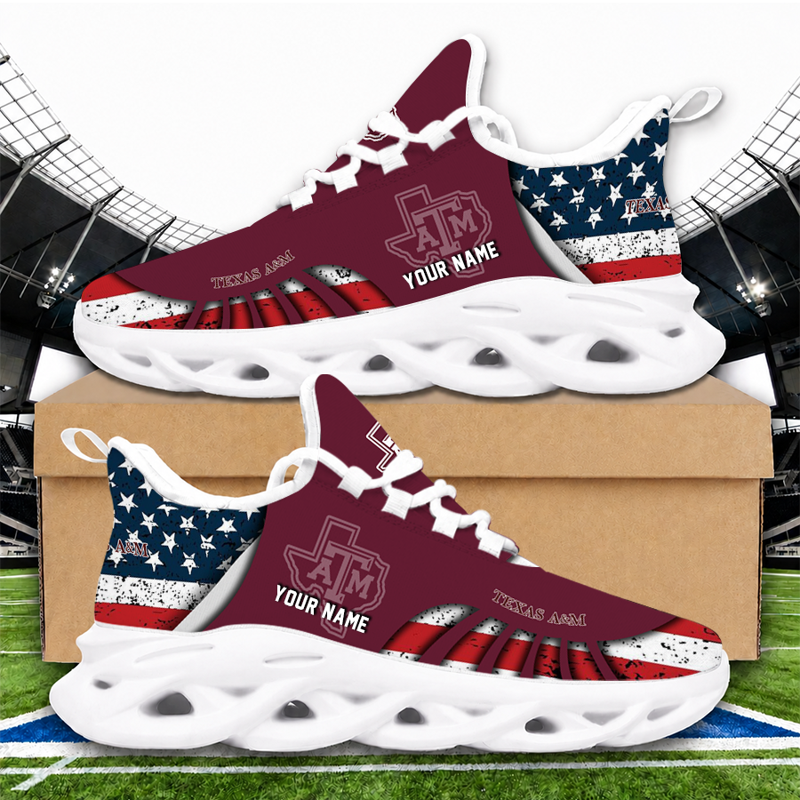 [FAN FAVORITE] NEW CUSTOMIZED NCAA FBS16 TAA TEXAS A&M AGGIES CLUNKY SNEAKERS