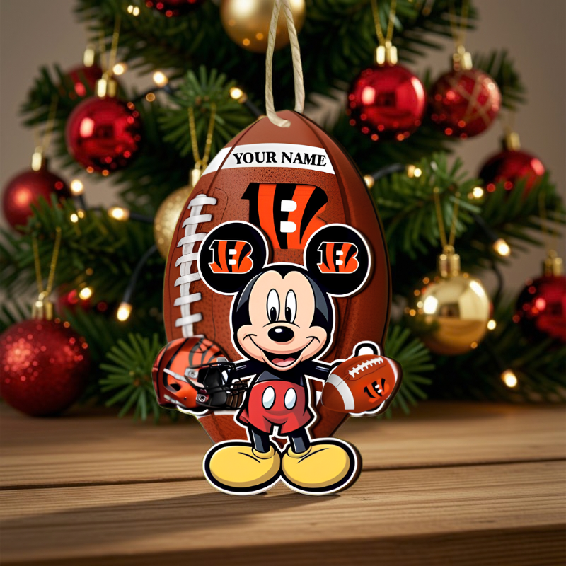 [SPECIAL OFFER] NEW CUSTOMIZED NFL16 CCB CINCINNATI BENGALS CHRISTMAS ACRYLIC ORNAMENT