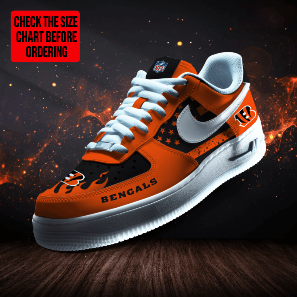 [SPECIAL OFFER] NEW CUSTOMIZED NFL16 CCB CINCINNATI BENGALS AF1 SNEAKERS