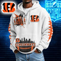 [SPECIAL OFFER] NEW CUSTOMIZED NFL16 CCB CINCINNATI BENGALS WAFFLE FULL ZIP HOODIE