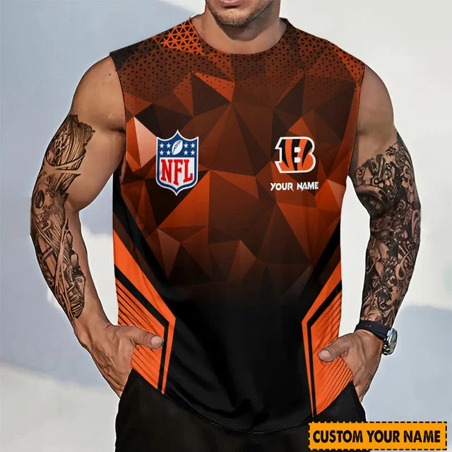 [SPECIAL OFFER] NEW CUSTOMIZED NFL16 CCB CINCINNATI BENGALS MEN'S GYM SHIRT
