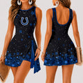 [SPECIAL OFFER] NEW CUSTOMIZED NFL17 IDC INDIANAPOLIS COLTS WOMEN'S SUMMER SKORT DRESS