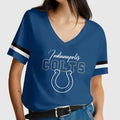 [SPECIAL OFFER] NEW CUSTOMIZED NFL17 IDC INDIANAPOLIS COLTS V-NECK FEMALE SHIRT