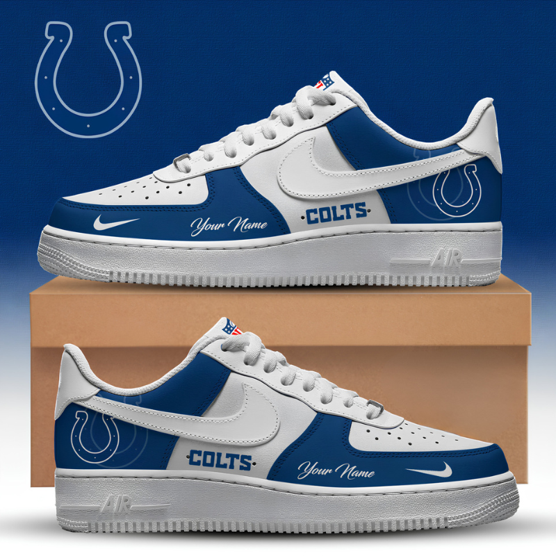 [SPECIAL OFFER] NEW CUSTOMIZED NFL17 IDC INDIANAPOLIS COLTS AF1 SNEAKERS