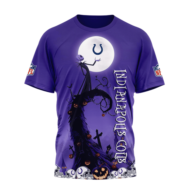 [SPECIAL OFFER] NEW CUSTOMIZED NFL17 IDC INDIANAPOLIS COLTS HALLOWEEN THE NIGHTMARE APPAREL